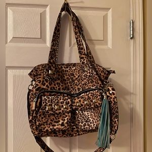 Original Release- Kandee Johnson Imoshion leopard & studs handbag w Tassel